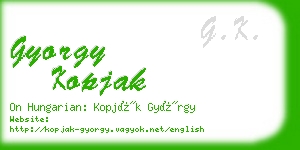 gyorgy kopjak business card